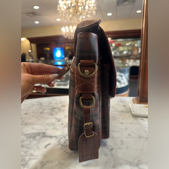 Vintage Polo Ralph Lauren Coated Canvas Burgundy Black Brown Bag Satchel Travel - Picture 3 of 14